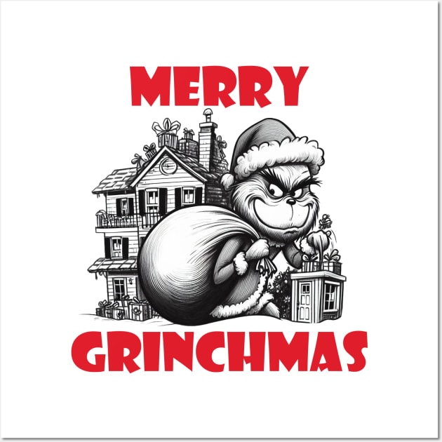 Christmas Grinch Wall Art by BukovskyART